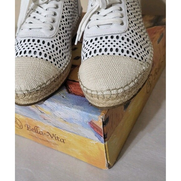 Bella Vita Clementine Leather Slip-on Lace-up oxford flats 12 Narrow New - Picture 14 of 15